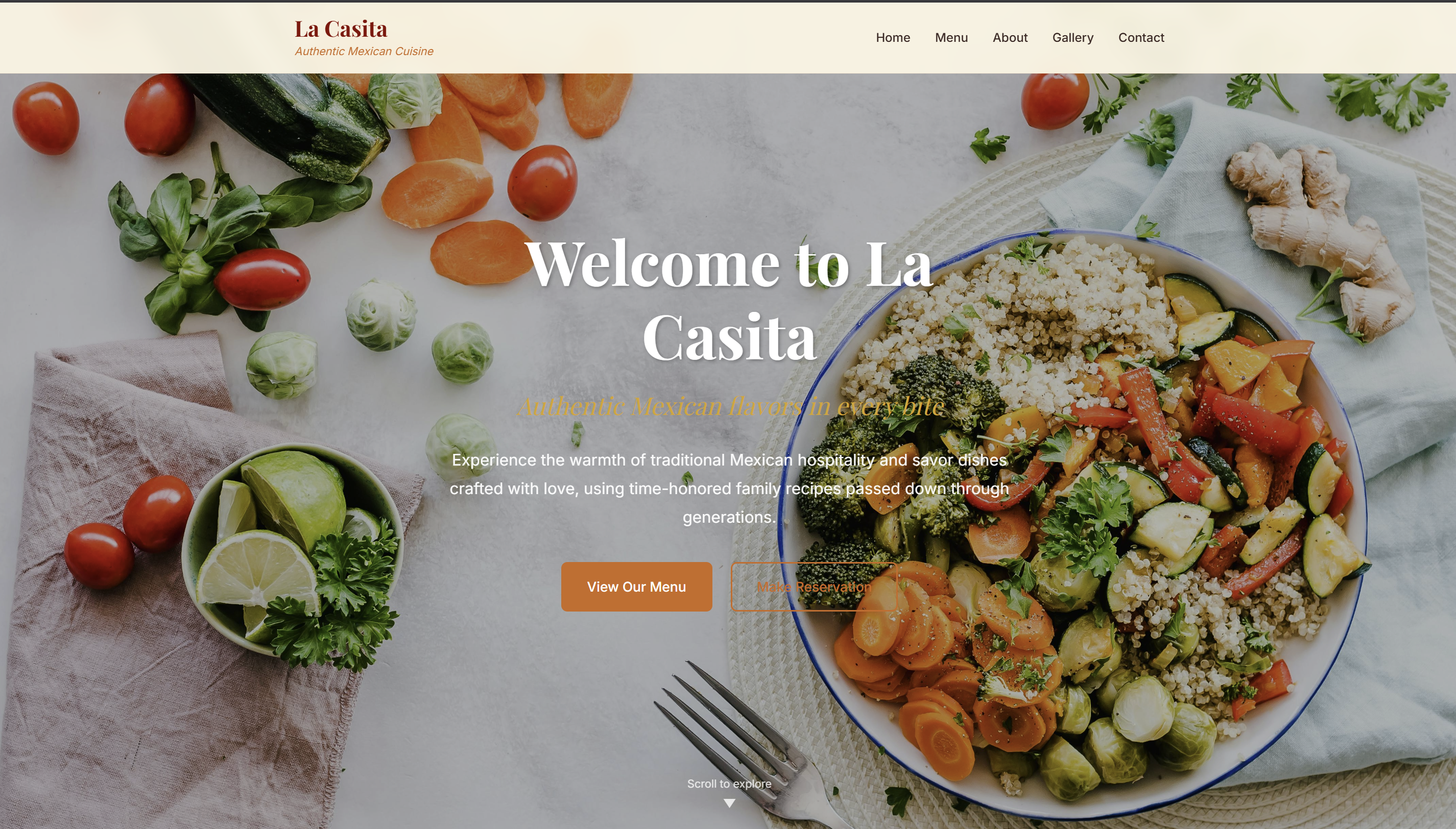 La Casita Mexican Restaurant - Professional business design by WebSpin Studio