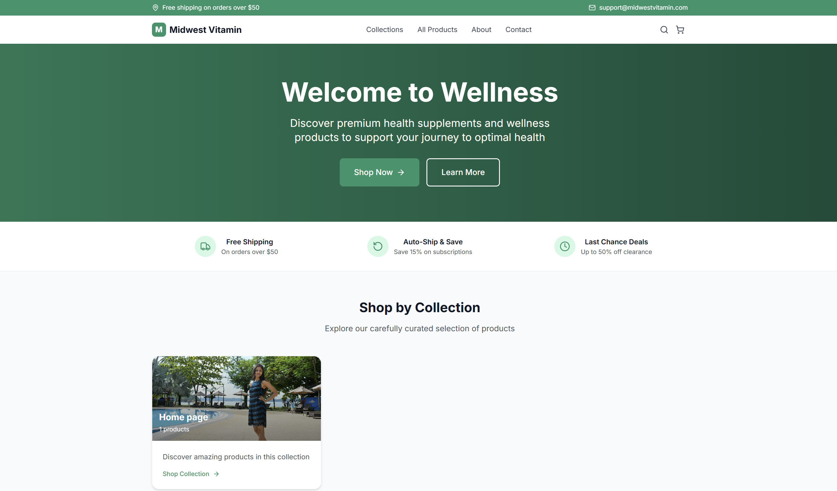 Midwest Vitamin - Professional ecommerce design by WebSpin Studio
